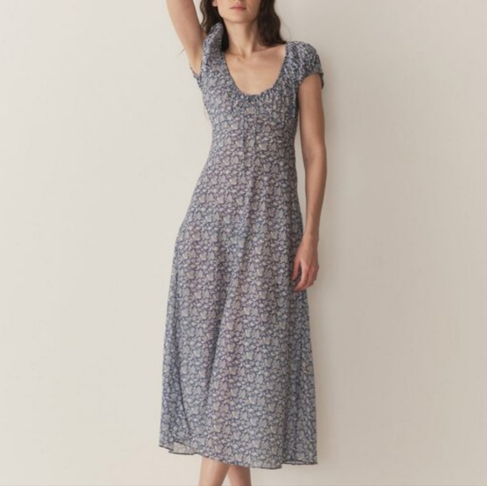 Doen Sofia Dress in Blue Porcelain